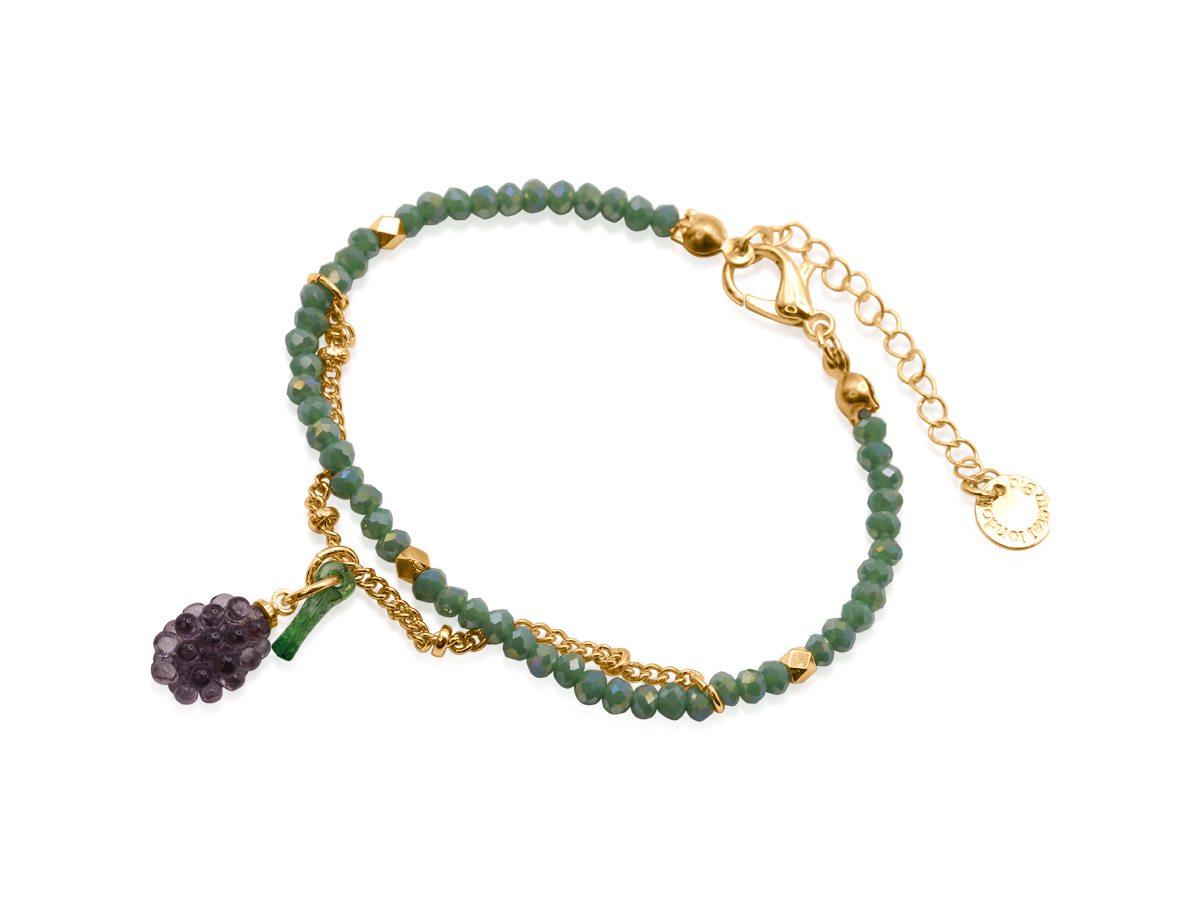 Picture of GREEN  DIONISIUS BUNCH OF GRAPES BEADED BRACELET