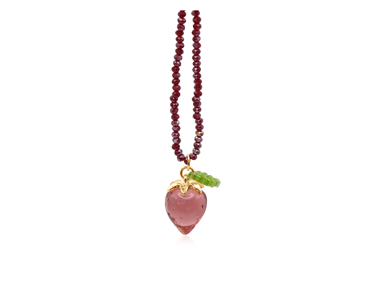 Picture of BURGUNDY YAGODA STRAWBERRY BEADED NECKLACE