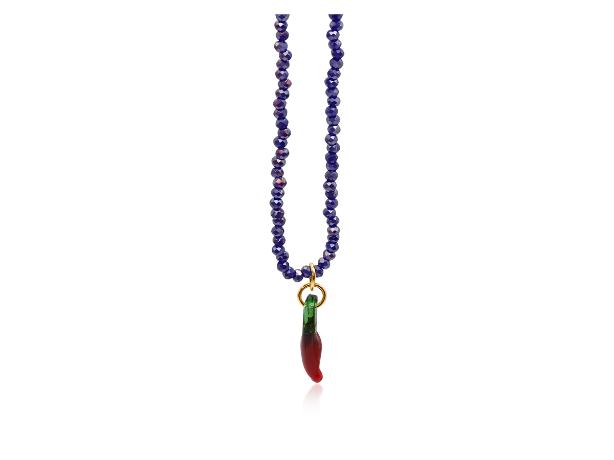 Picture of NAVY CHILLY BEADED NECKLACE