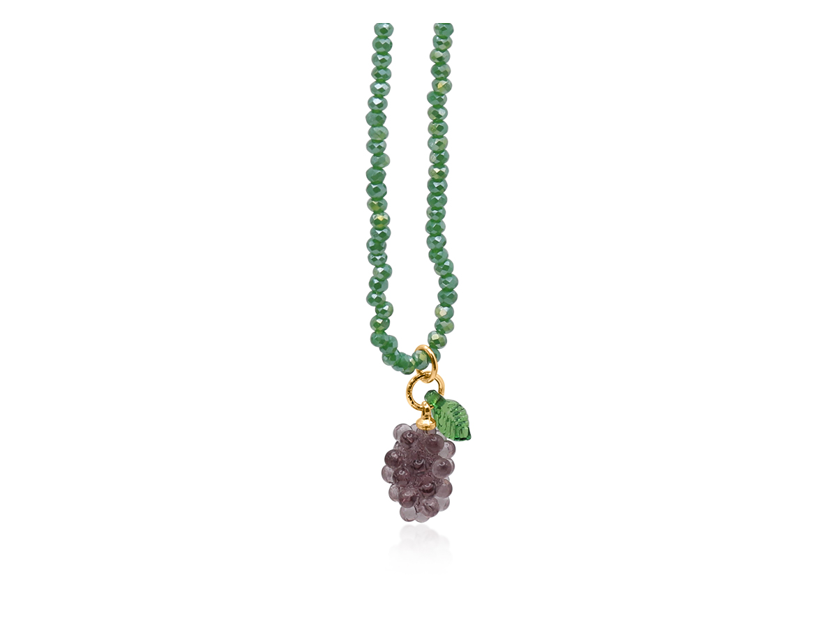 Picture of GREEN  DIONISIUS BUNCH OF GRAPES BEADED NECKLACE
