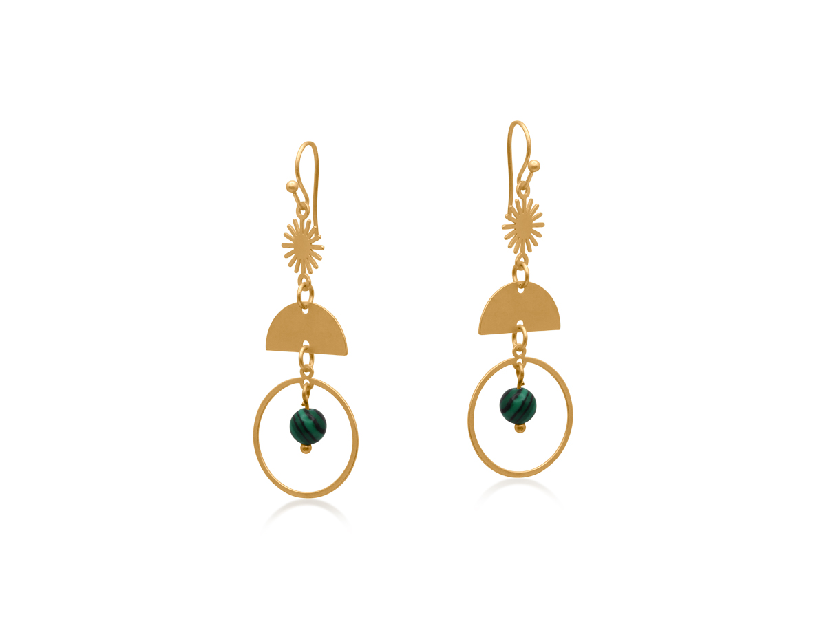 Picture of GOLD  DELPHI DREAM RITUAL STATEMENT EARRINGS