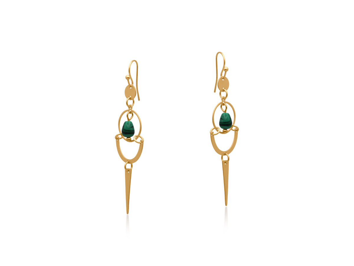 Picture of GOLD  DELPHI MOON RITUAL STATEMENT EARRINGS