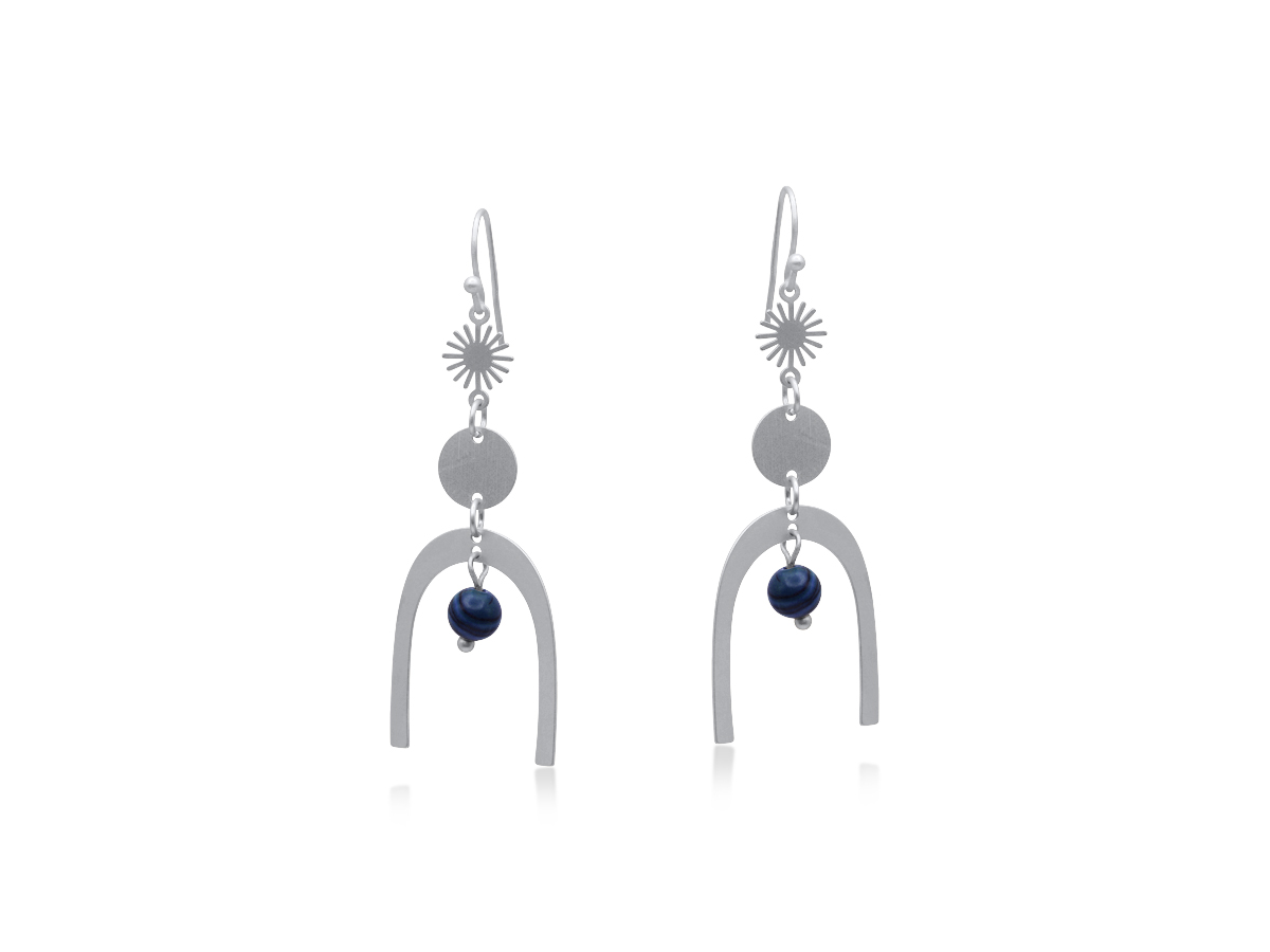 Picture of SILVER DELPHI JOY STATEMENT EARRINGS