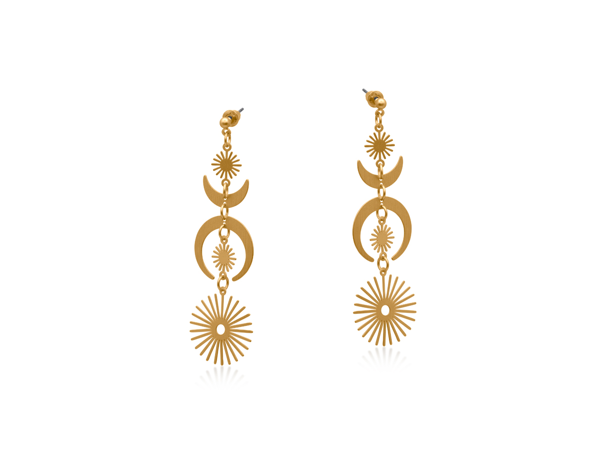 Picture of GOLD  DELPHI ALTAR STATEMENT EARRINGS