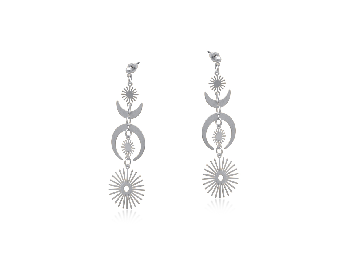 Picture of SILVER DELPHI ALTAR STATEMENT EARRINGS