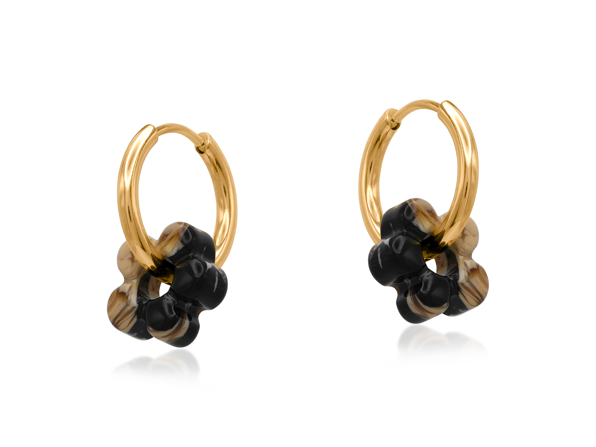 Picture of BEIGE  SOPHIA PETITE RESIN HUGGIES EARRINGS