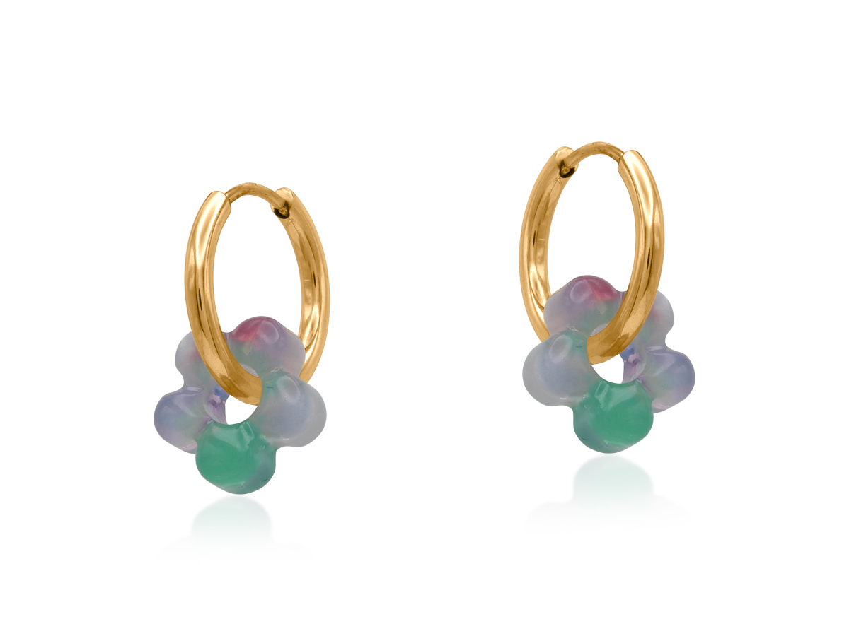 Picture of LILAC SALAMBO PETITE RESIN HUGGIES EARRINGS