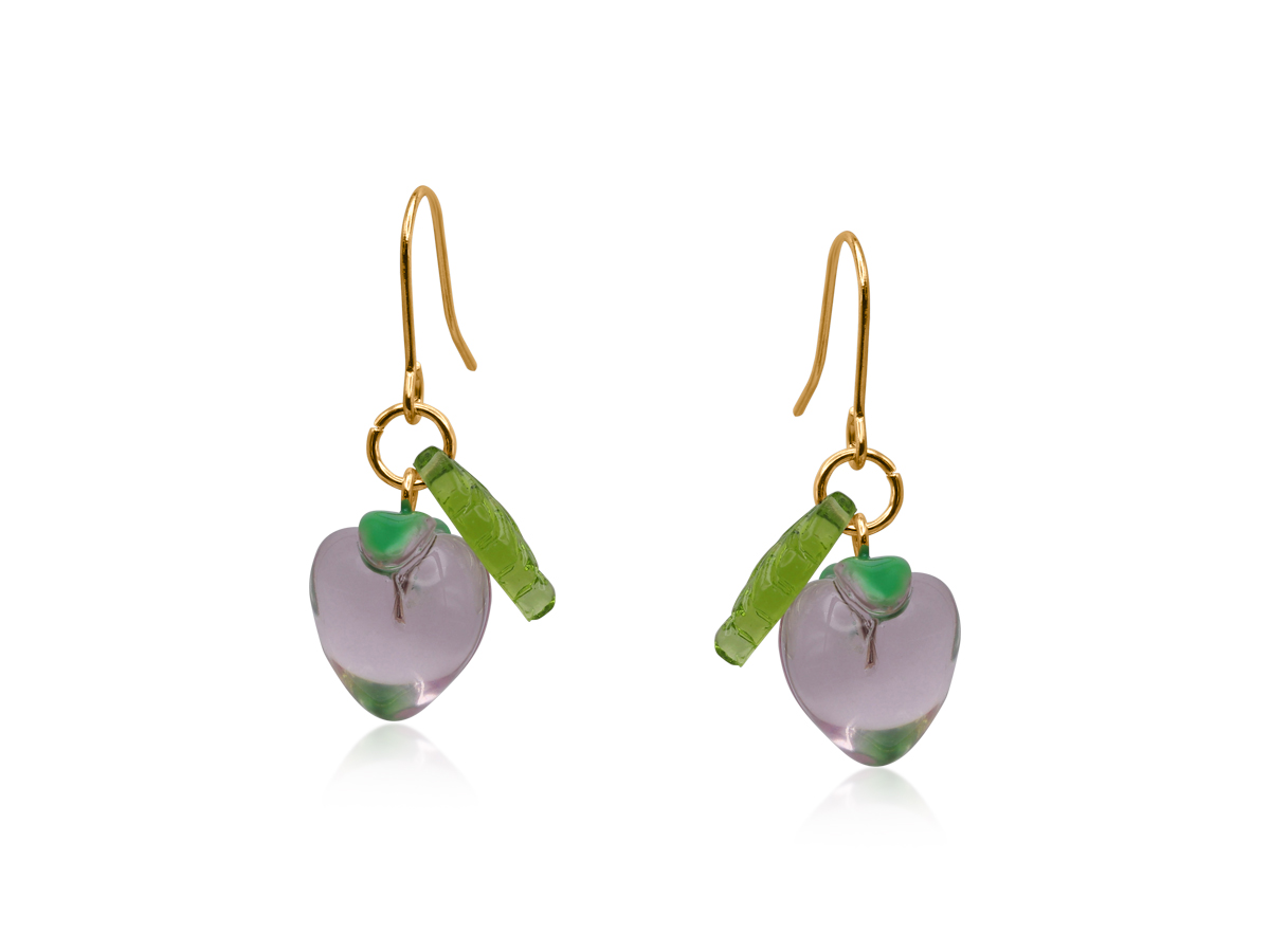 Picture of LILAC PEACH TINY DROP EARRINGS