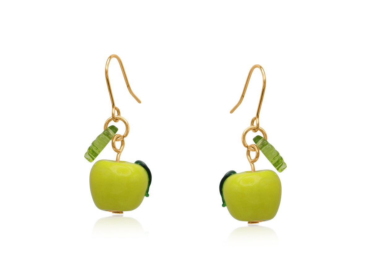 Picture of YELLOW APPLE TINY DROP EARRINGS