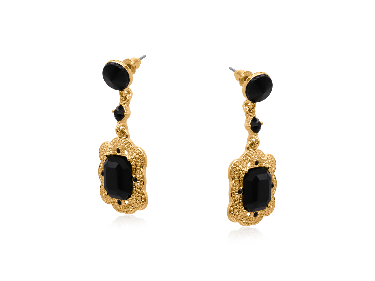 Picture of BLACK  SAMARA DEMI FINE EARRINGS