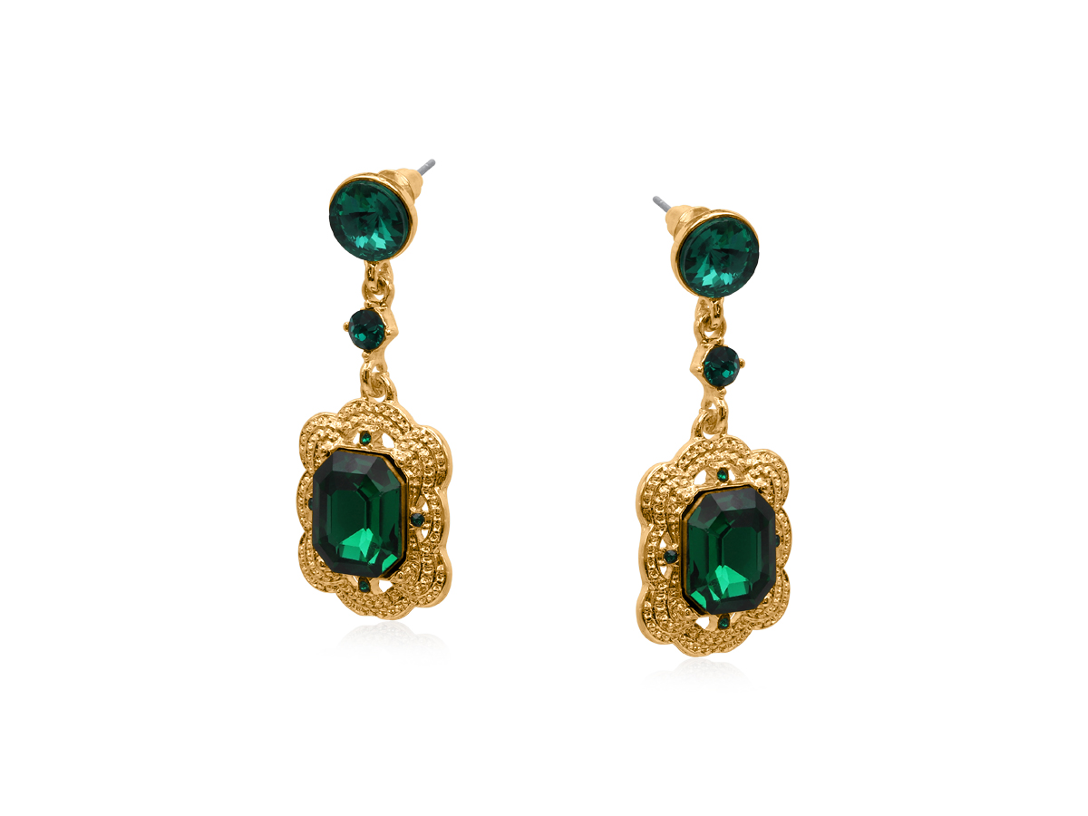 Picture of EMERALD SAMARA DEMI FINE EARRINGS
