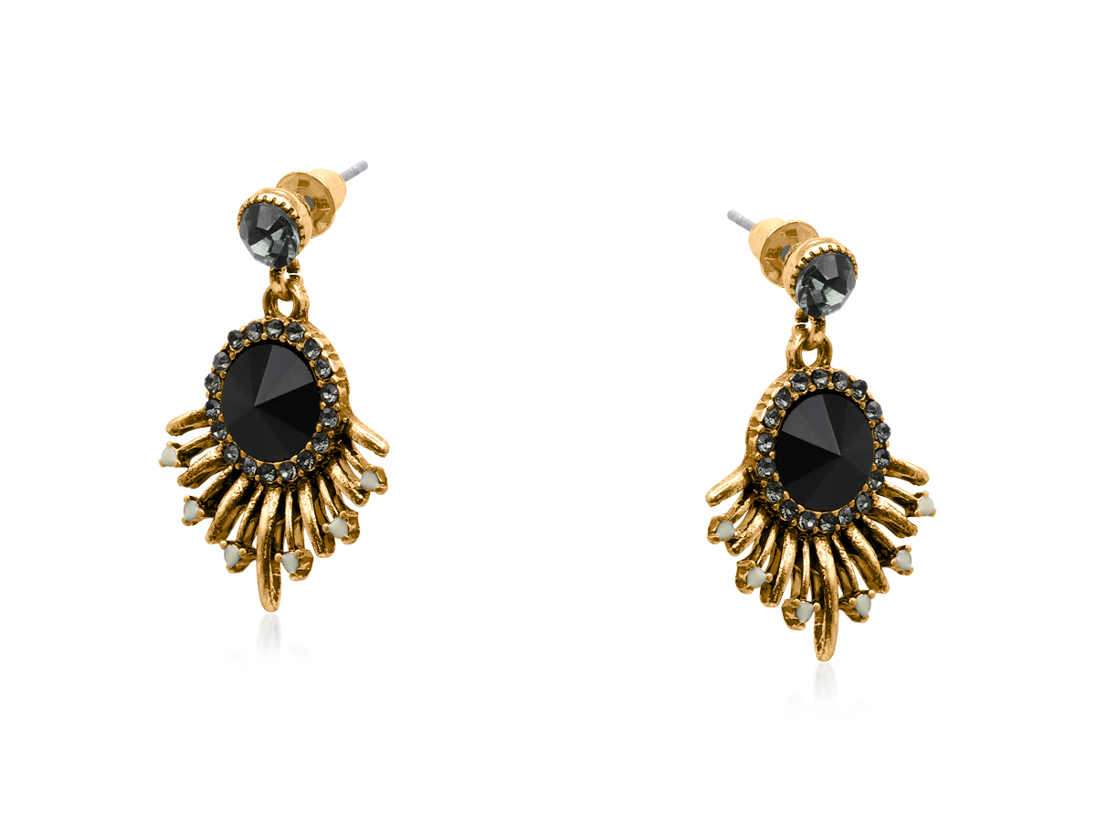 Picture of BLACK  LUCCE DEMI FINE EARRINGS
