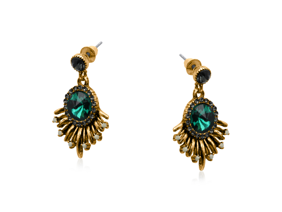 Picture of EMERALD LUCCE DEMI FINE EARRINGS