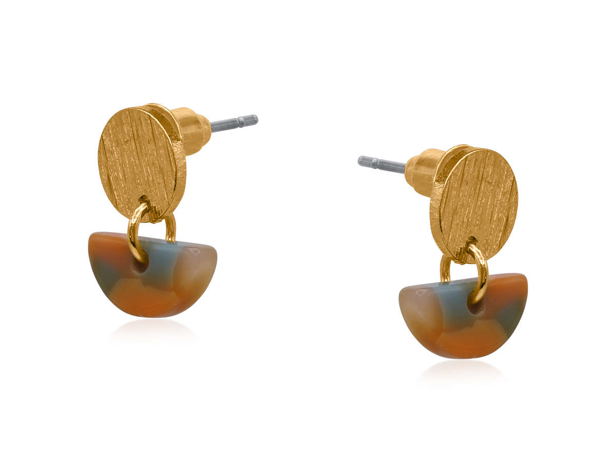 Picture of BLU/ORANGE FABIA PETITE RESIN EARRINGS