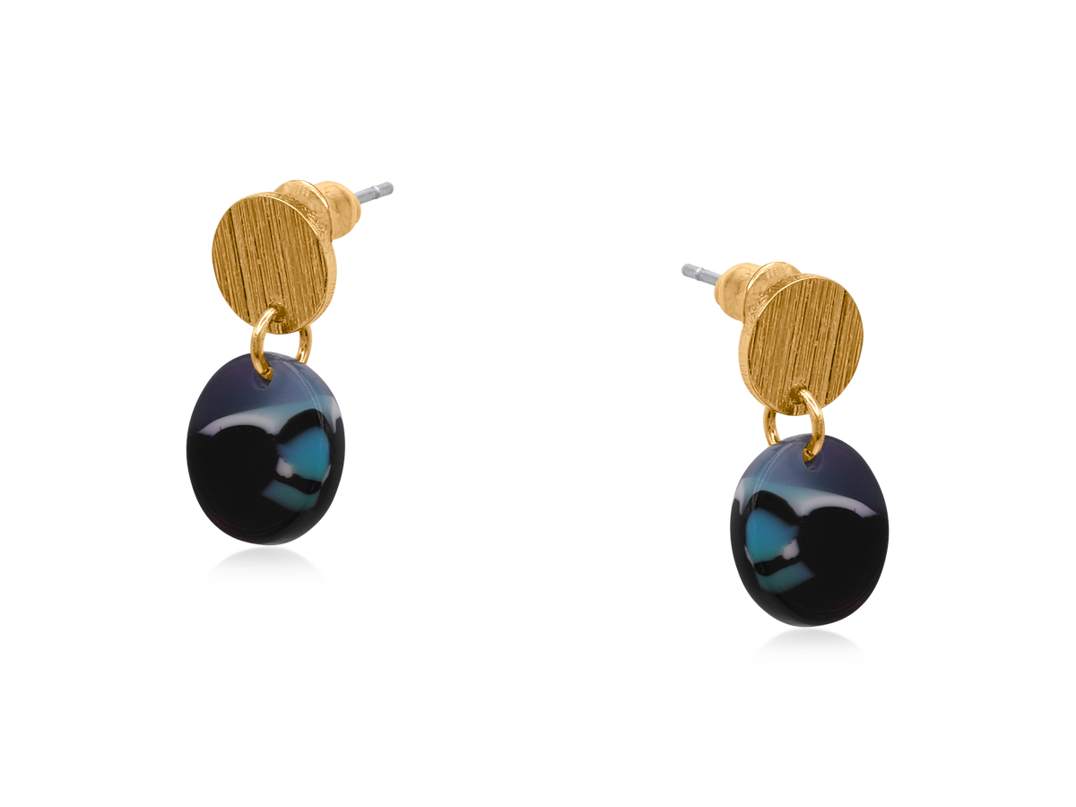 Picture of BLUE/LILAC TALAMANCA PETITE RESIN EARRINGS