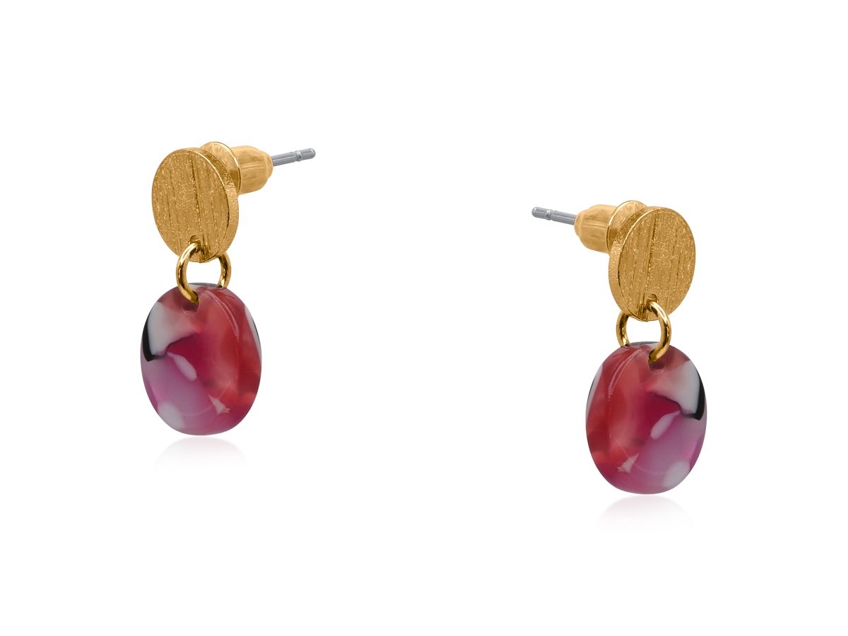 Picture of PINK TALAMANCA PETITE RESIN EARRINGS