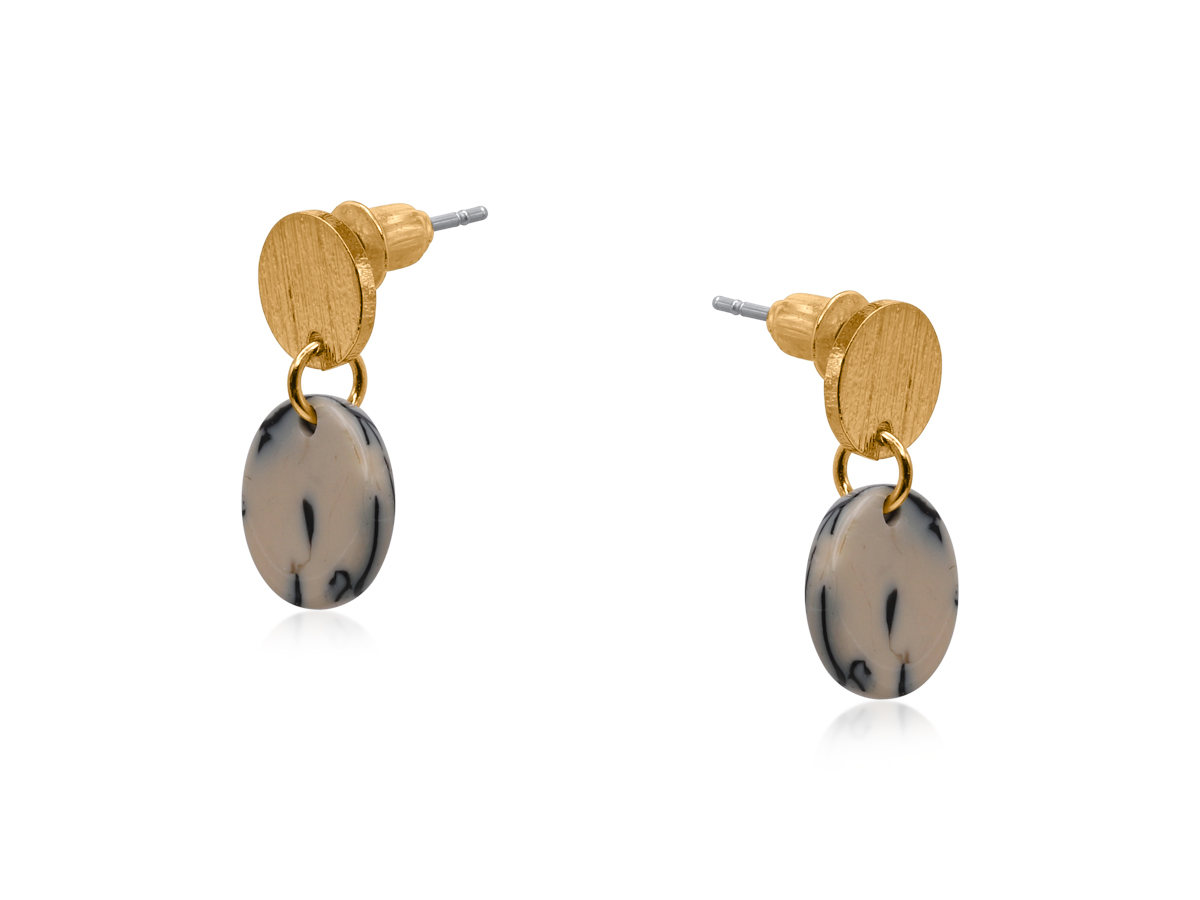 Picture of WHITE SUNNY PETITE RESIN EARRINGS