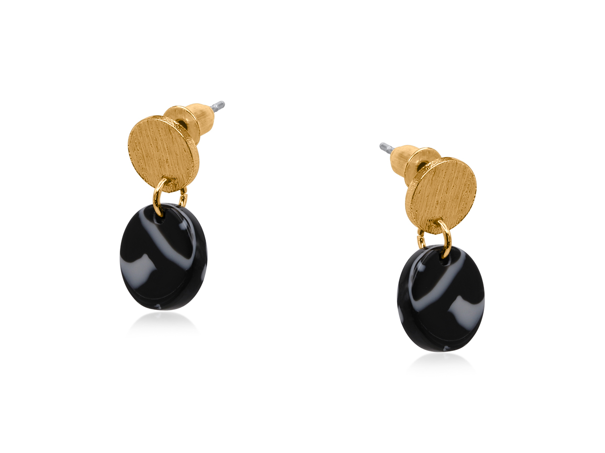 Picture of BLACK  SUNNY PETITE RESIN EARRINGS