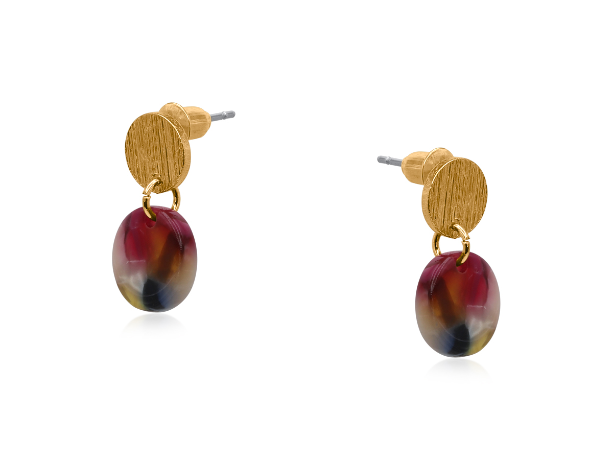 Picture of PINK/BLUE LIMA PETITE RESIN EARRINGS