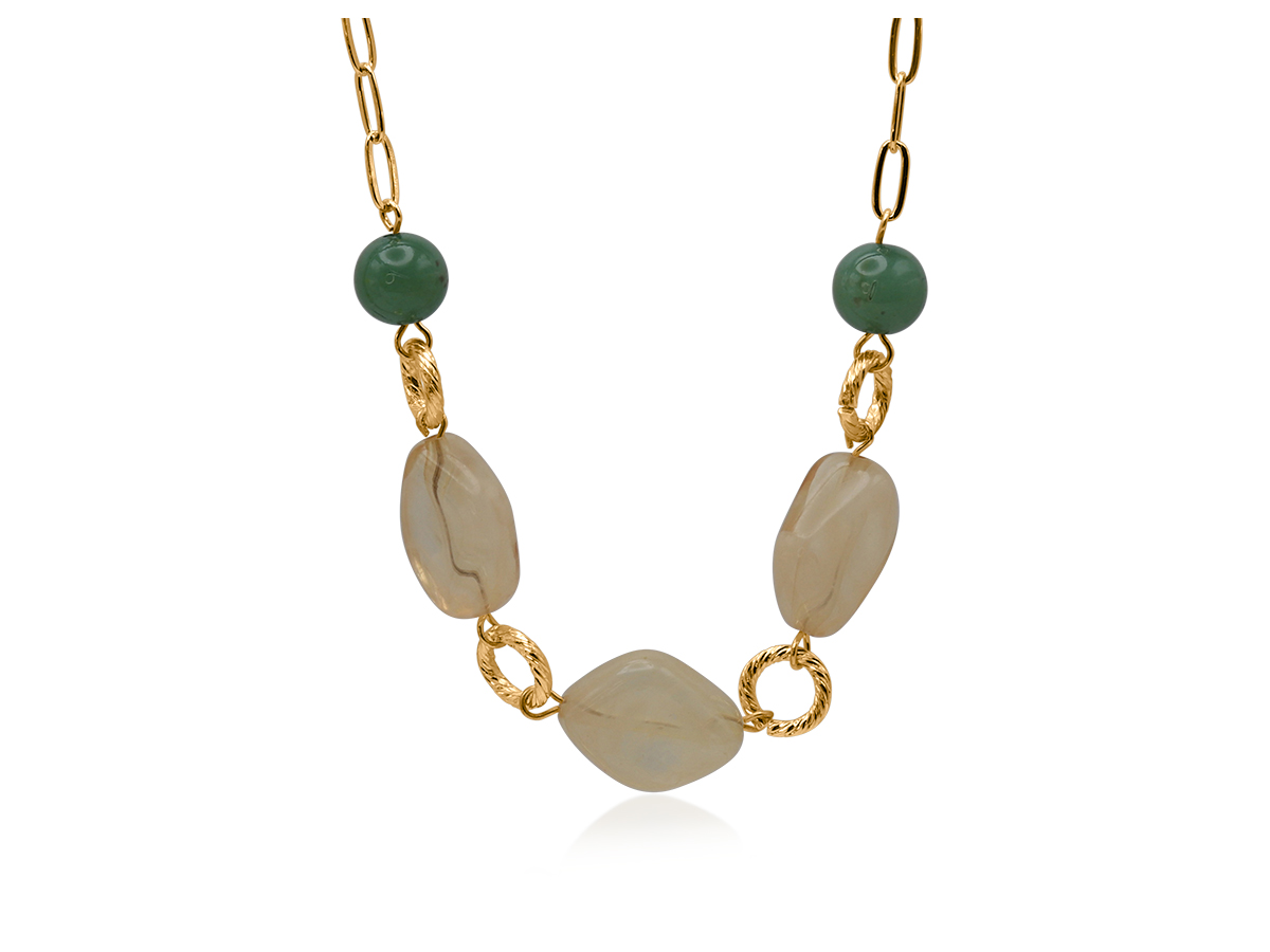 Picture of CREAM ULIANA RESIN CHAIN NECKLACE
