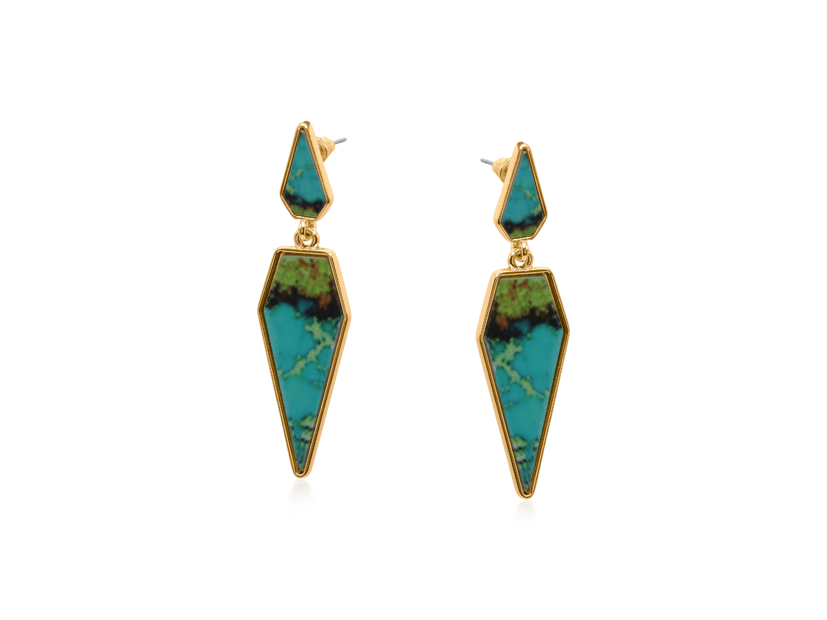 Picture of BLUE ASPASIA GEO SHAPE EARRINGS