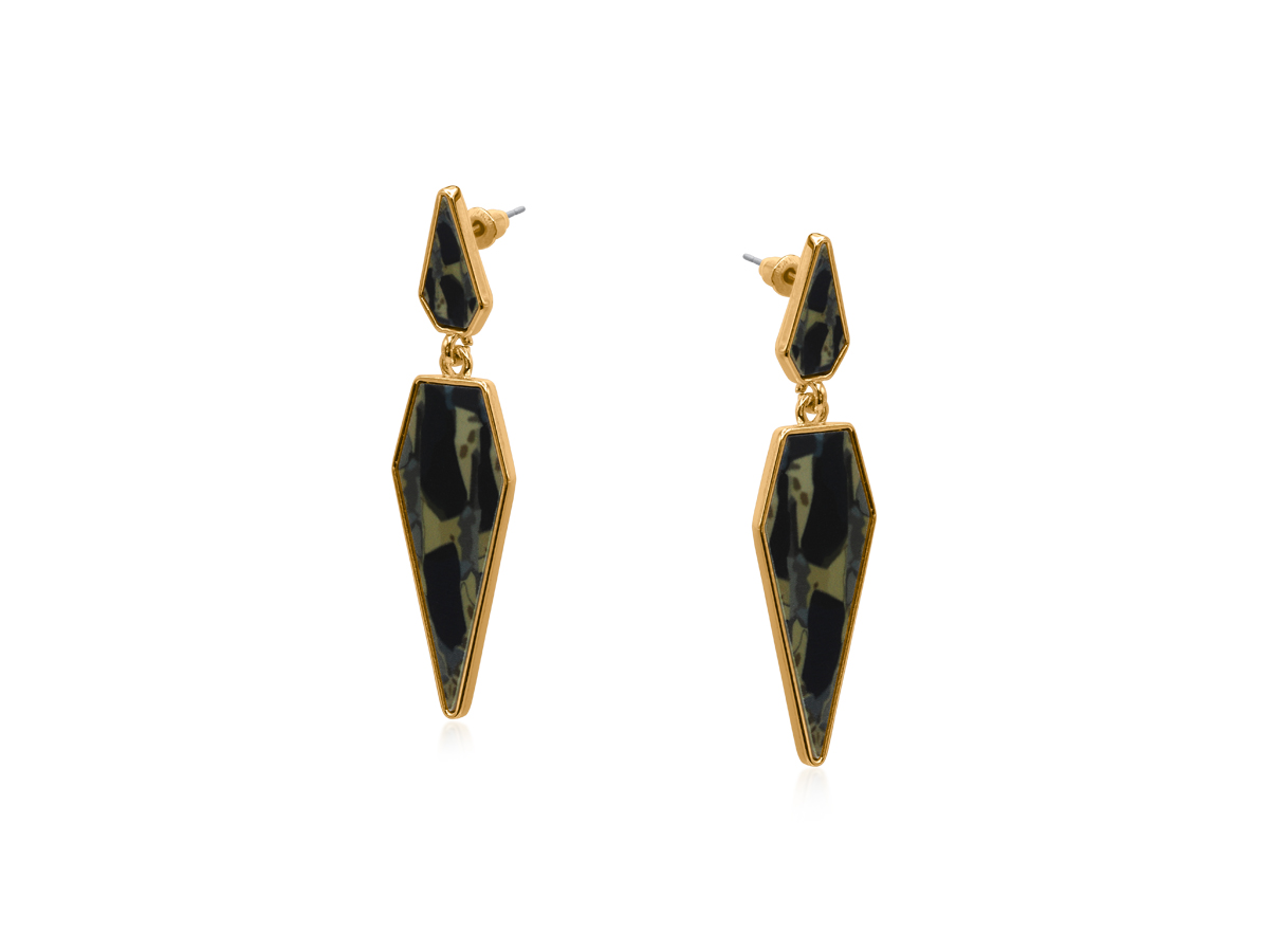 Picture of BEIGE/BROWN ASPASIA GEO SHAPE EARRINGS