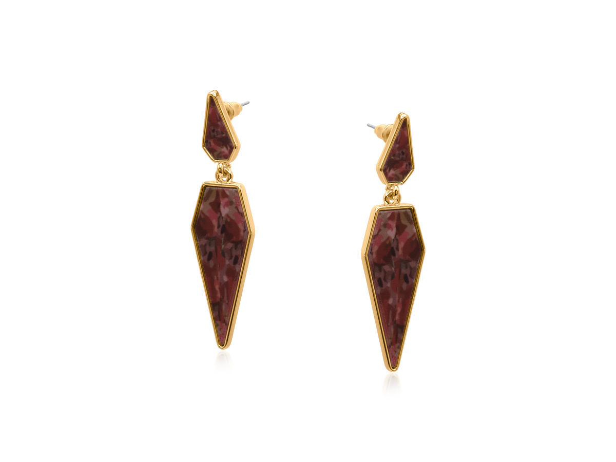 Picture of PINK/PURPLE ASPASIA GEO SHAPE EARRINGS