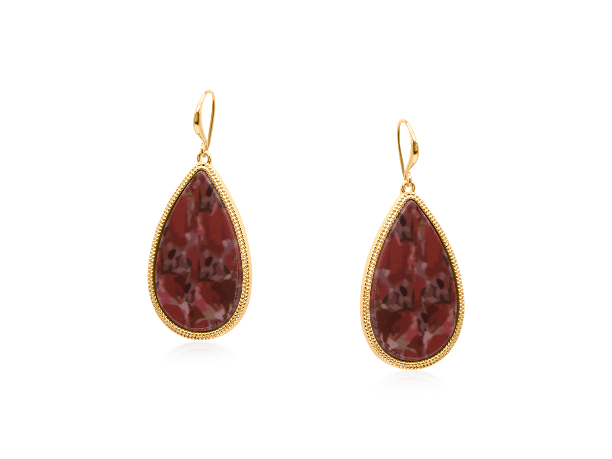 Picture of PINK/PURPLE ELENI GEO SHAPE DROP EARRINGS