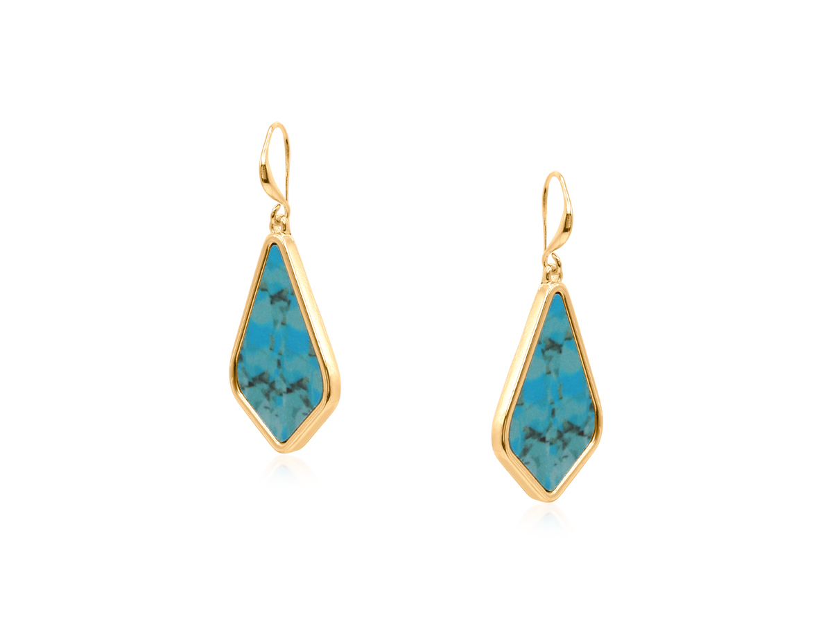 Picture of BLUE FLORENCE MOORISH DROP EARRINGS