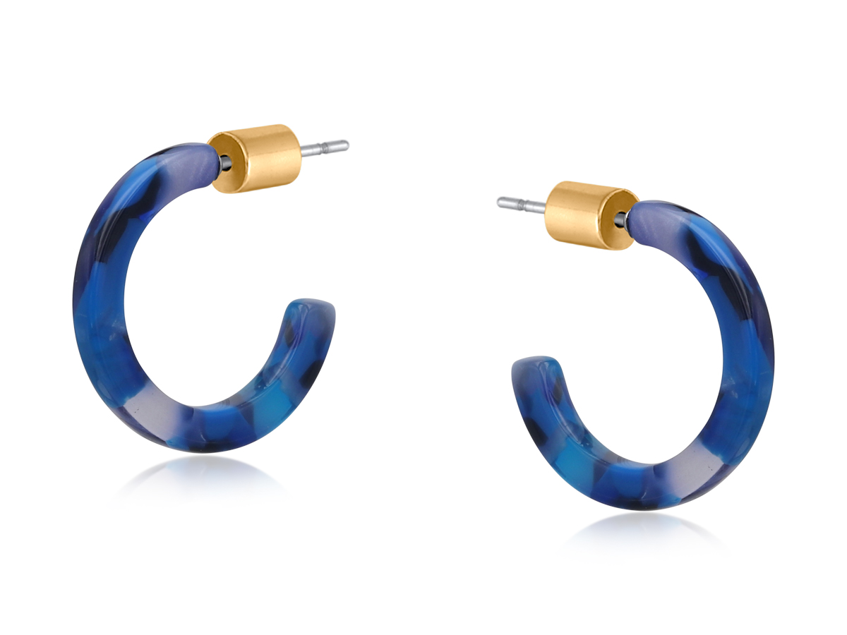 Picture of VIOLET JULIETA PETITE RESIN HOOP EARRINGS