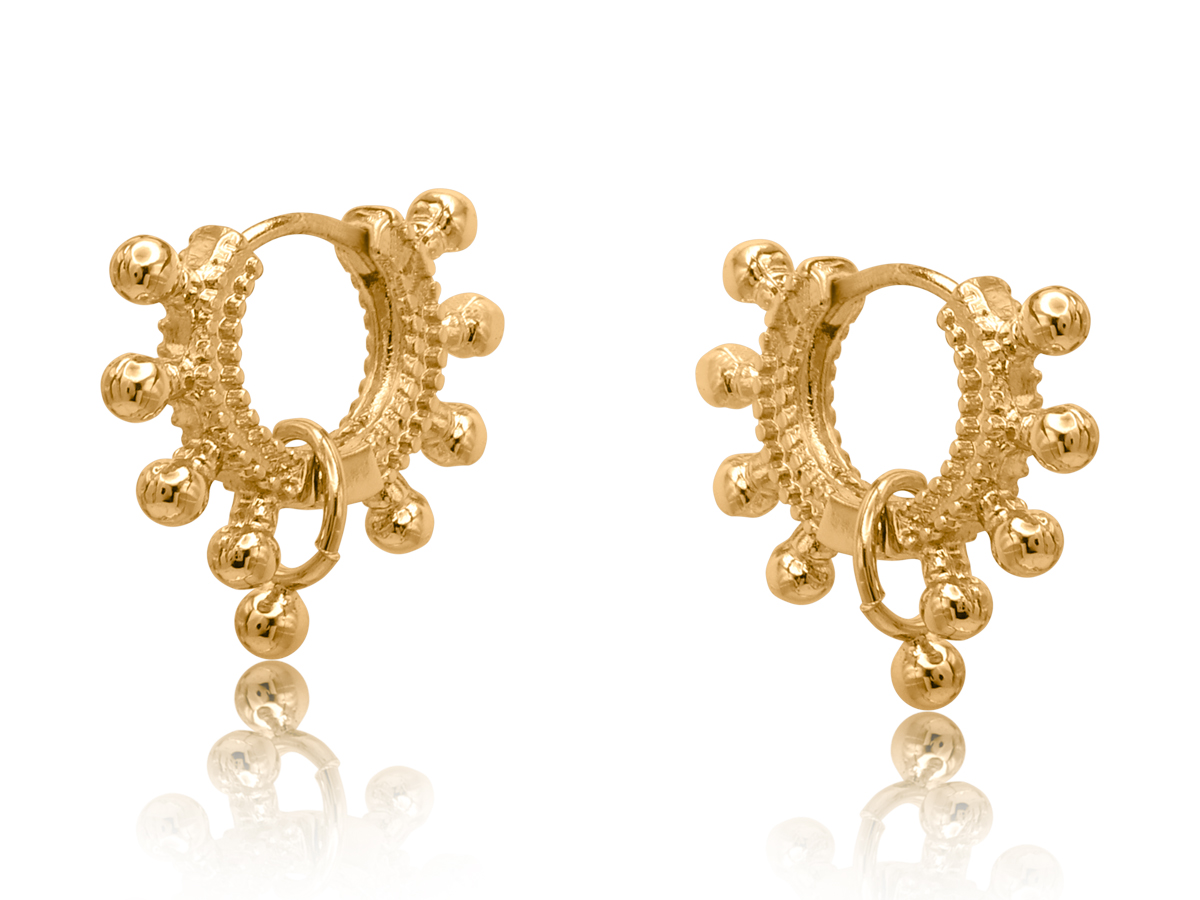 Picture of GOLD  THEODORA PETITE BRASS EARRINGS