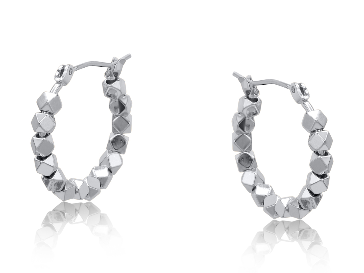 Picture of SILVER  ANNABEL PETITE BRASS EARRINGS
