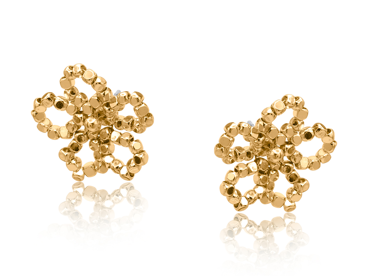 Picture of GOLD  ROSAMUND PETITE BRASS EARRINGS