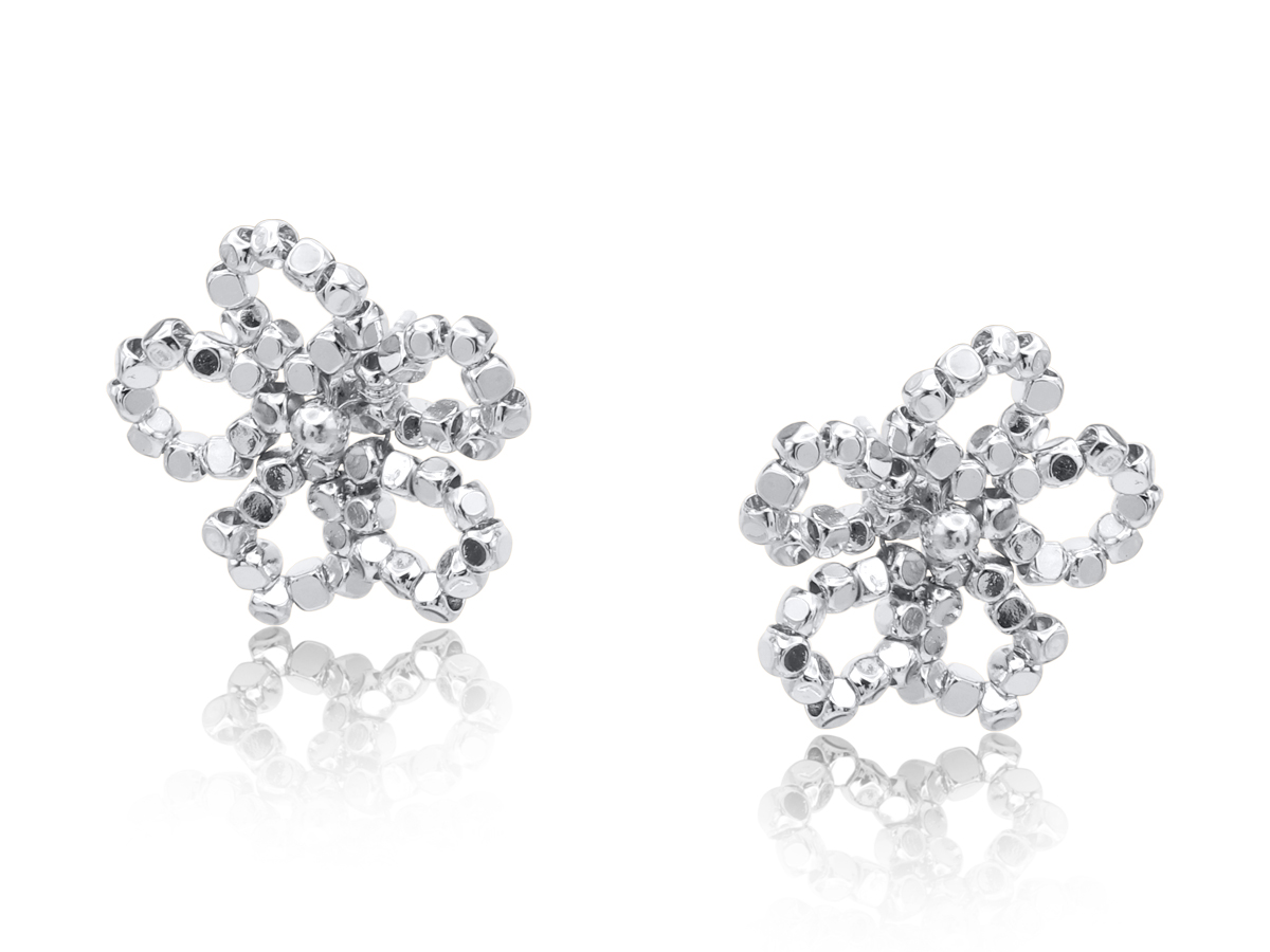 Picture of SILVER ROSAMUND PETITE BRASS EARRINGS