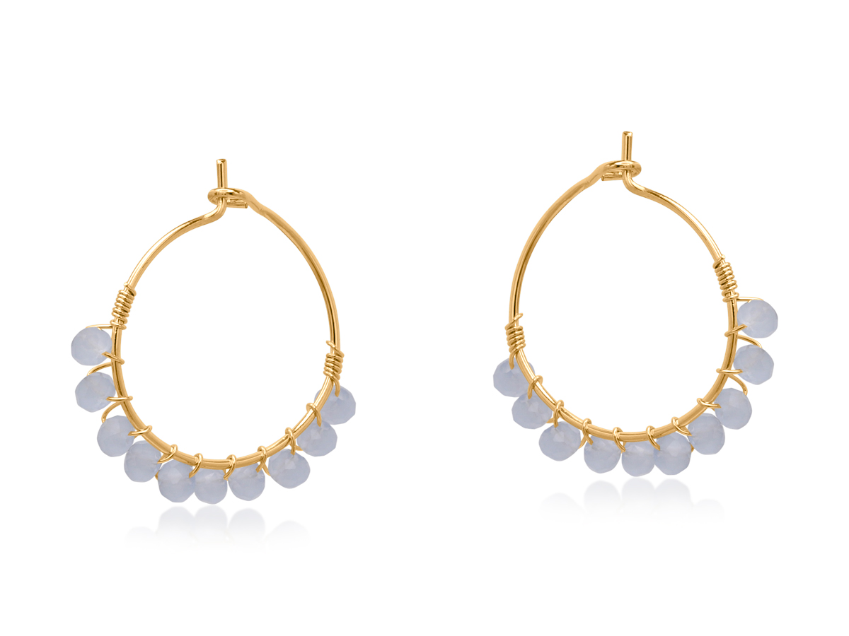 Picture of BLUE SERAPHINA PETITE BRASS EARRINGS