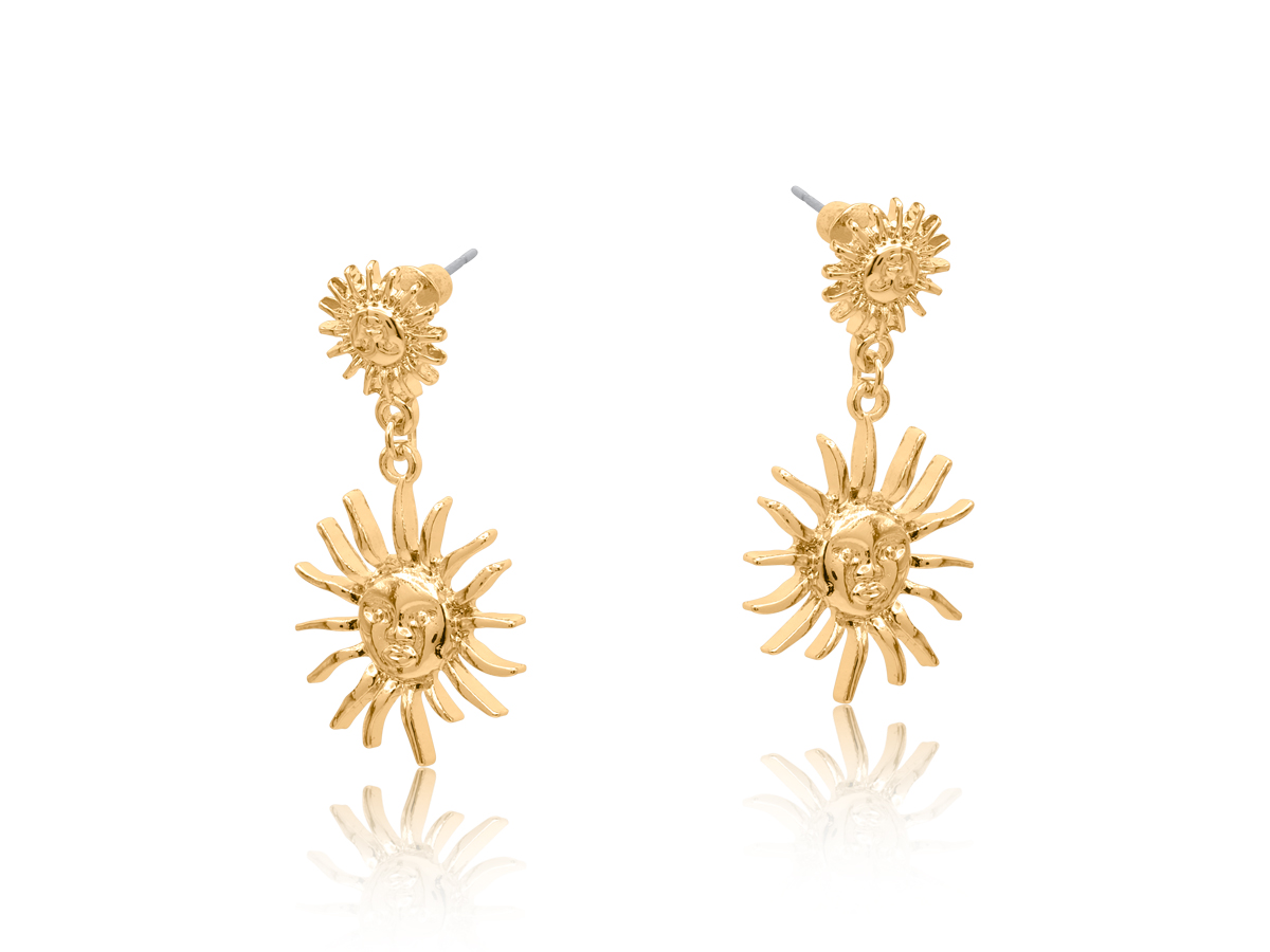 Picture of GOLD  MATILDA PETITE BRASS EARRINGS
