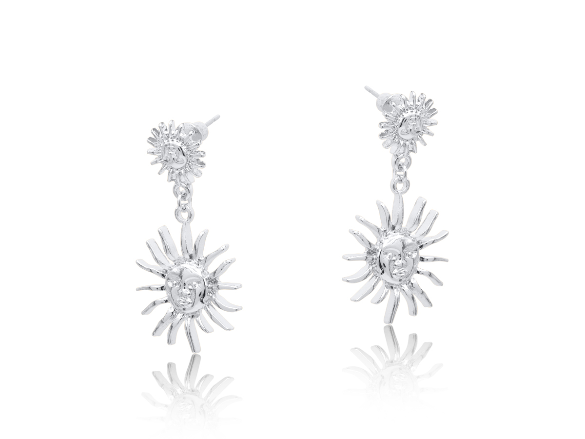Picture of SILVER MATILDA PETITE BRASS EARRINGS