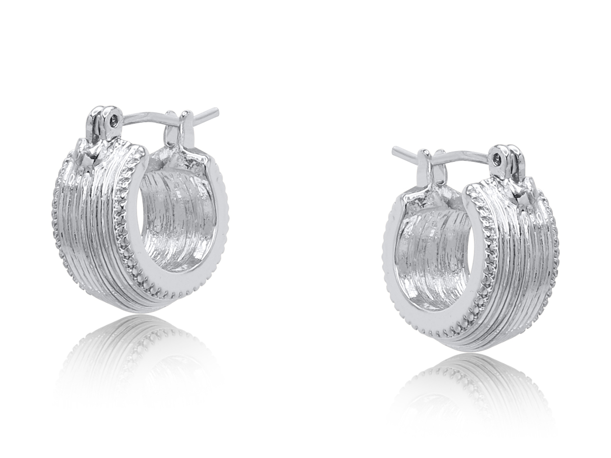 Picture of SILVER JEMIMA PETITE BRASS EARRINGS