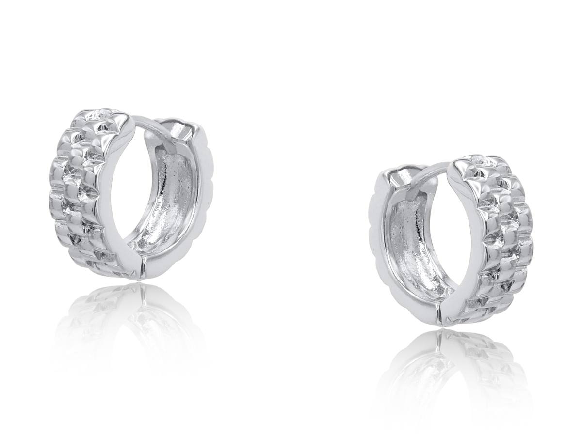 Picture of SILVER IMOGEN PETITE BRASS EARRINGS