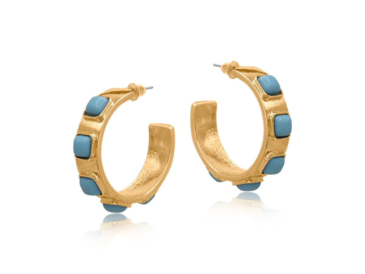 Picture of BLUE  LOUISE BEADED EARRINGS