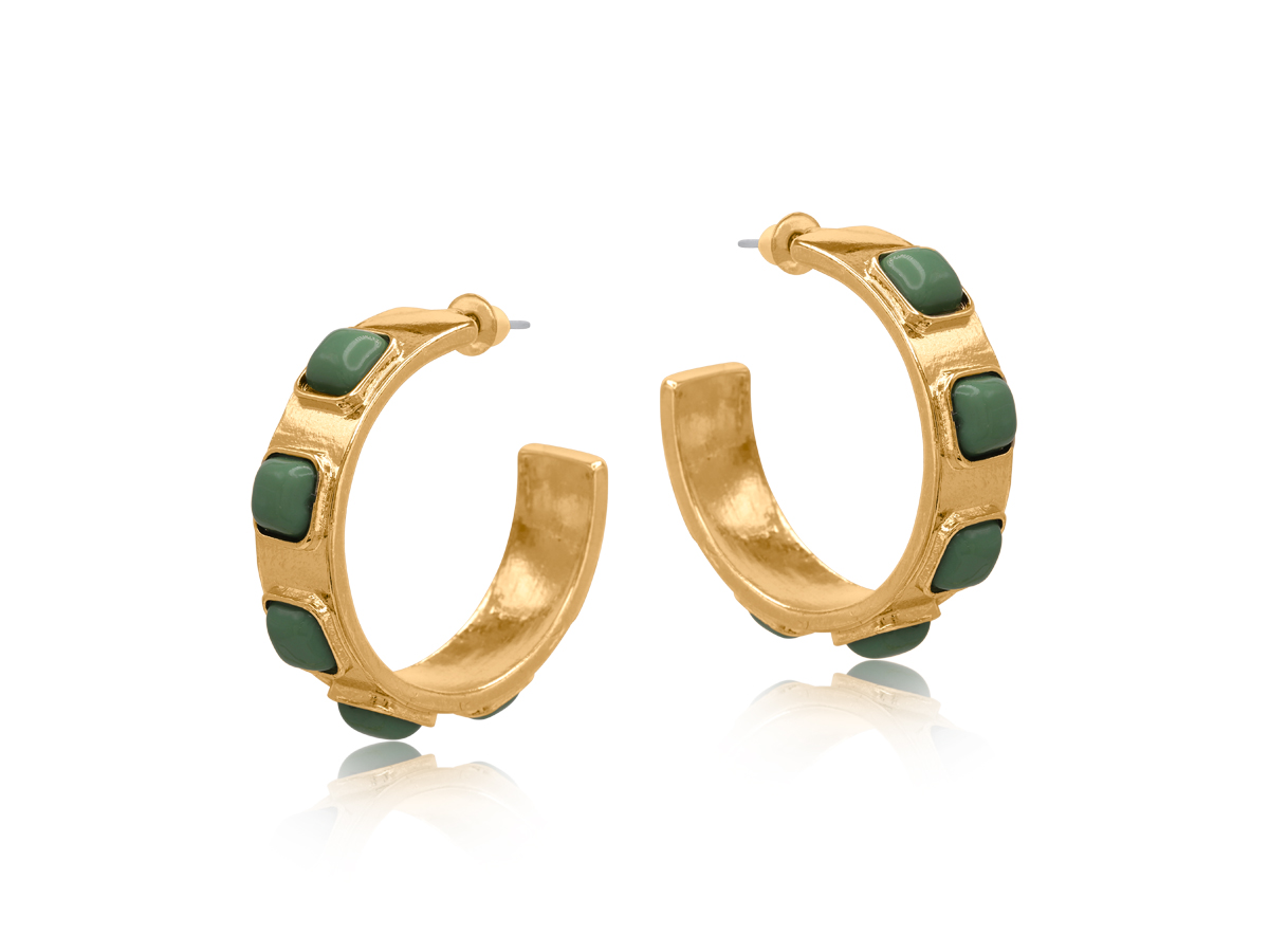 Picture of GREEN LOUISE BEADED EARRINGS