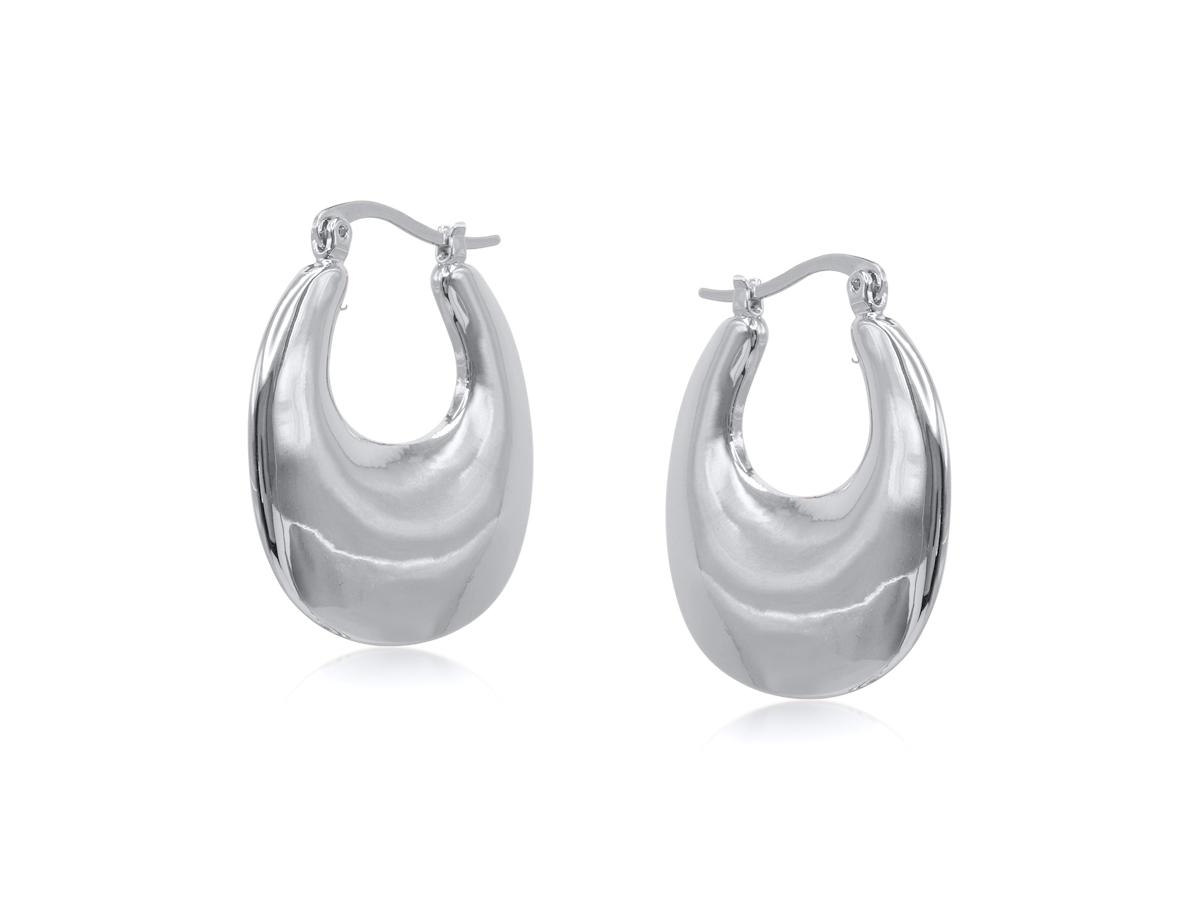 Picture of SILVER FIONA ORGANIC SHAPE EARRINGS