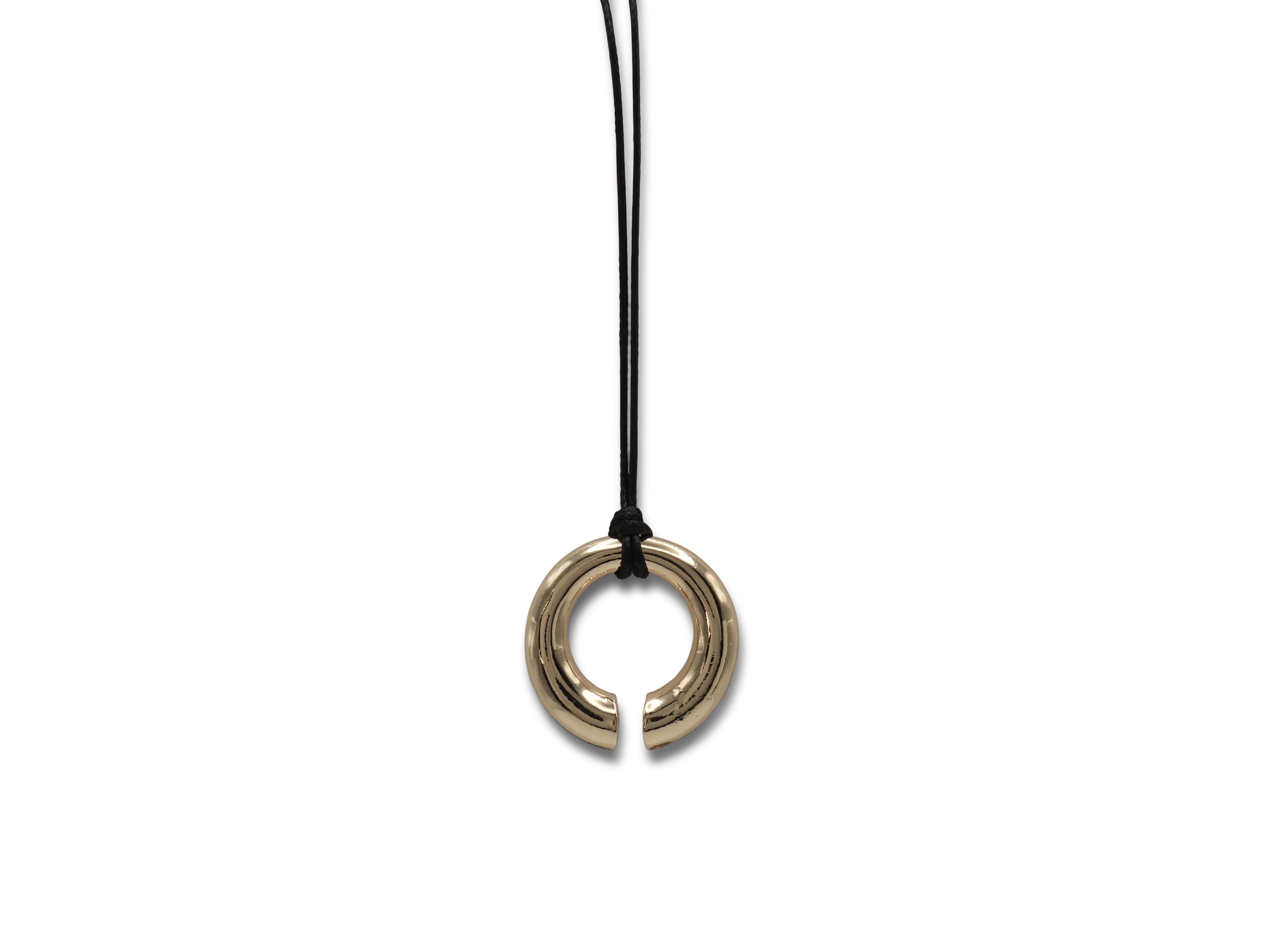 Picture of BLACK GOLD SYLVANA ORGANIC SHAPE STING NECKLACE