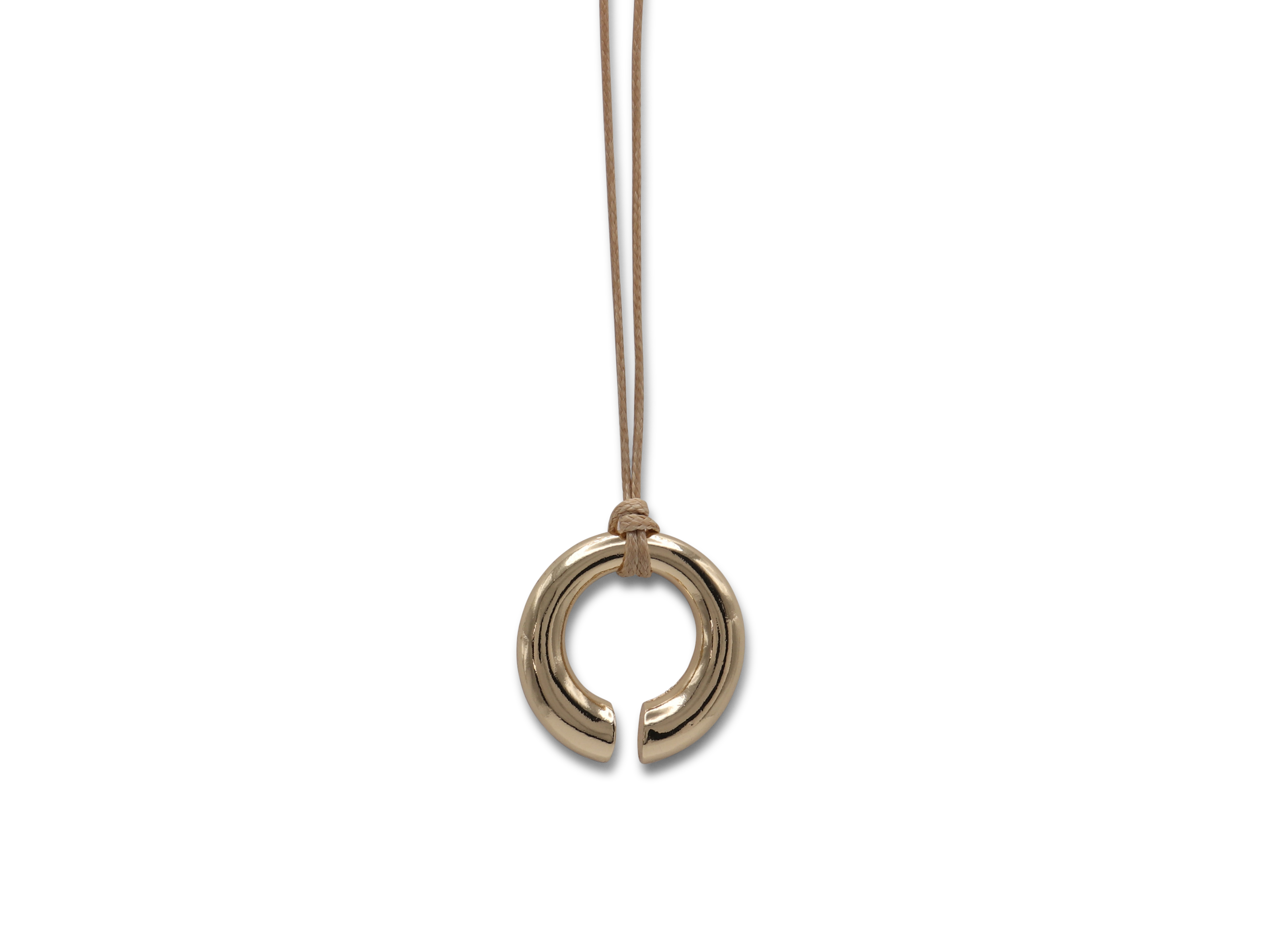 Picture of TAN GOLD  SYLVANA ORGANIC SHAPE STING NECKLACE
