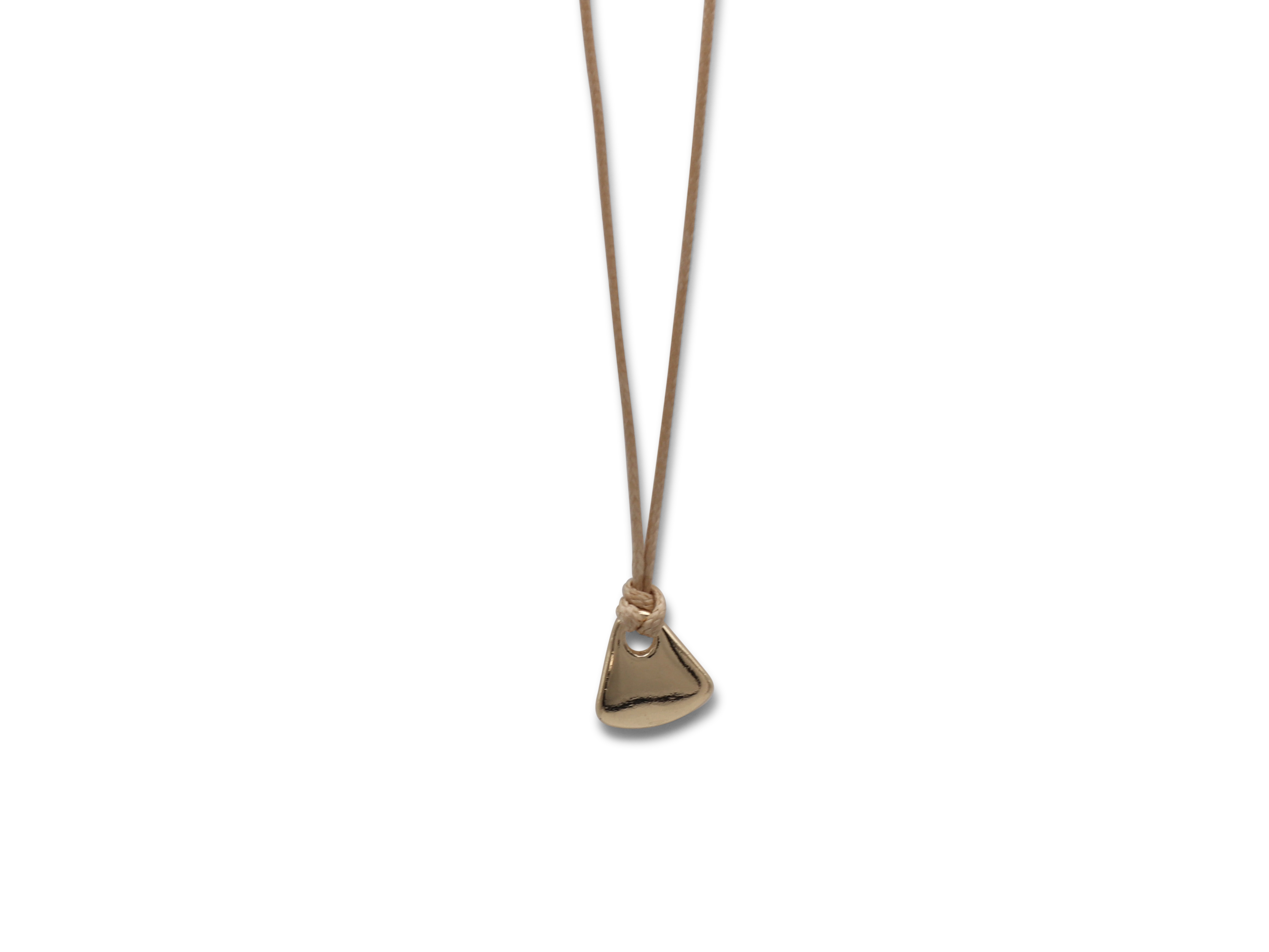 Picture of TAN GOLD  EMILIA ORGANIC SHAPE STRING NECKLACE