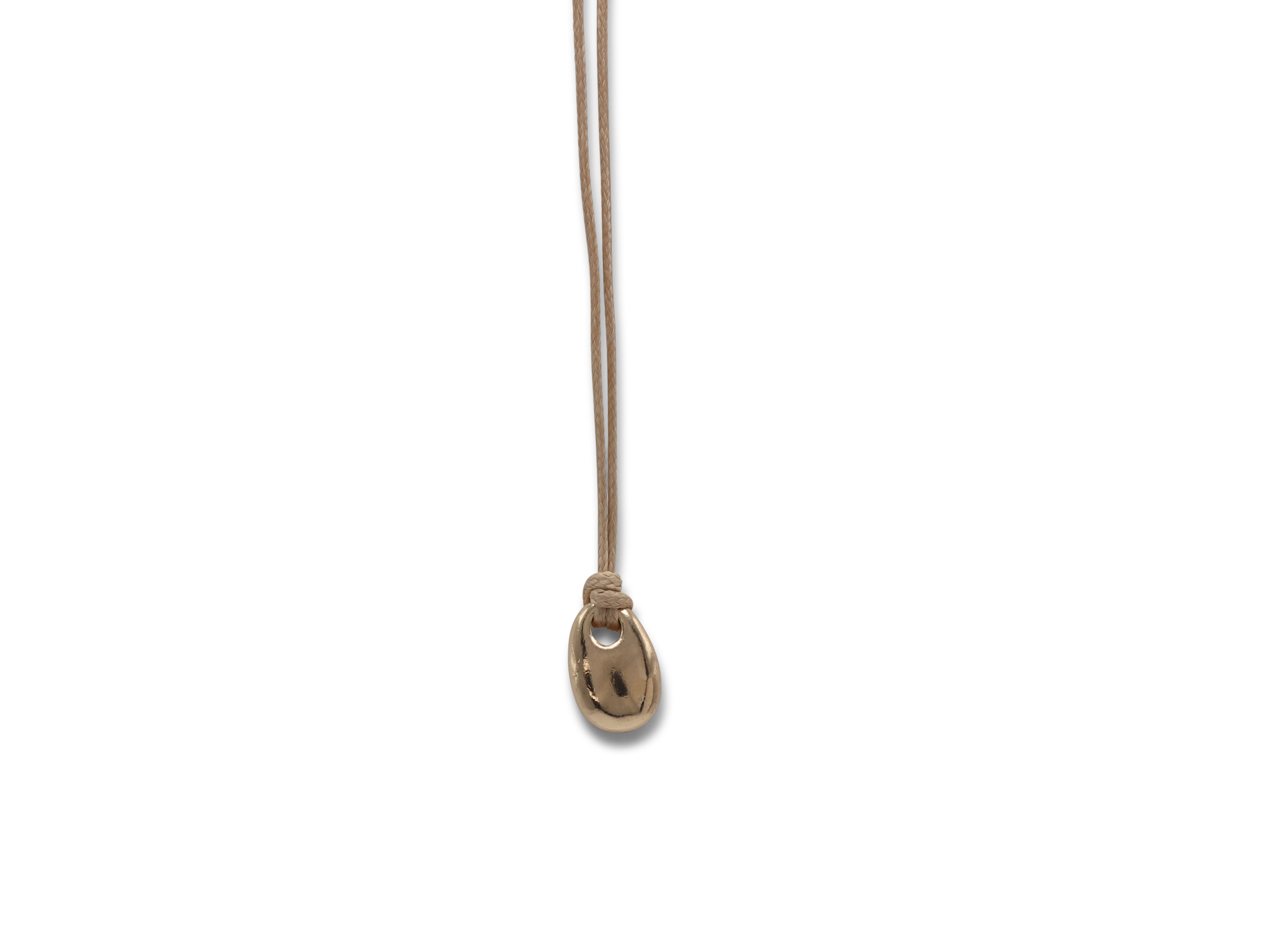 Picture of TAN GOLD  PAOLA ORGANIC SHAPE STRING NECKLACE