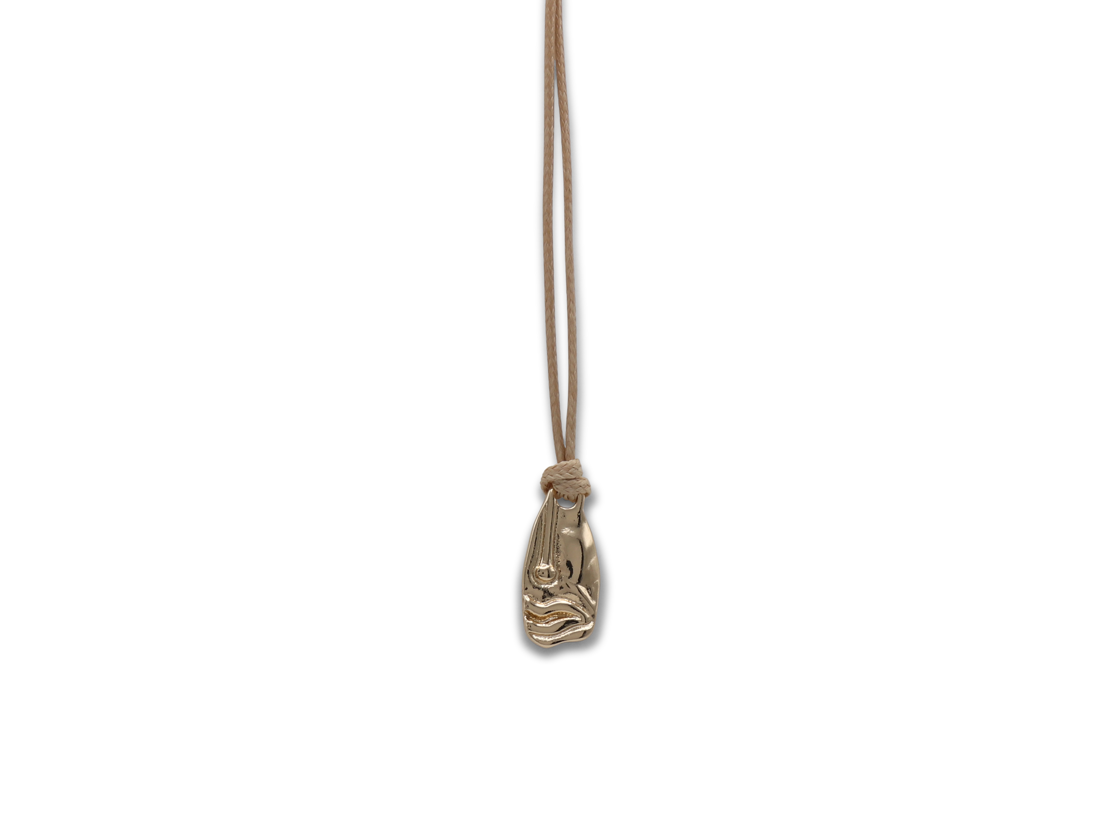 Picture of TAN GOLD  AMELIA FACE STRING NECKLACE