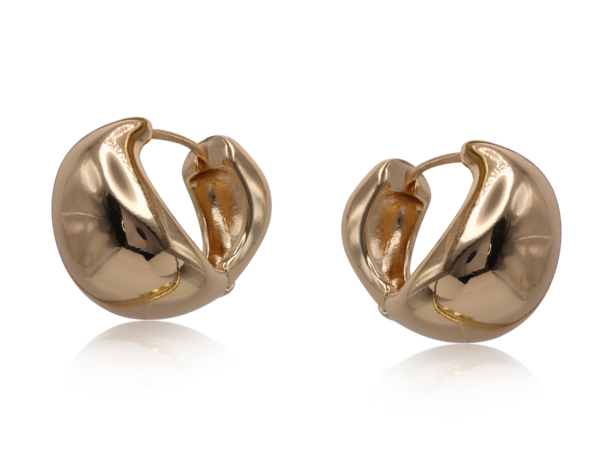 Picture of GOLD LORA ORGANIC SHAPE HOOP EARRINGS
