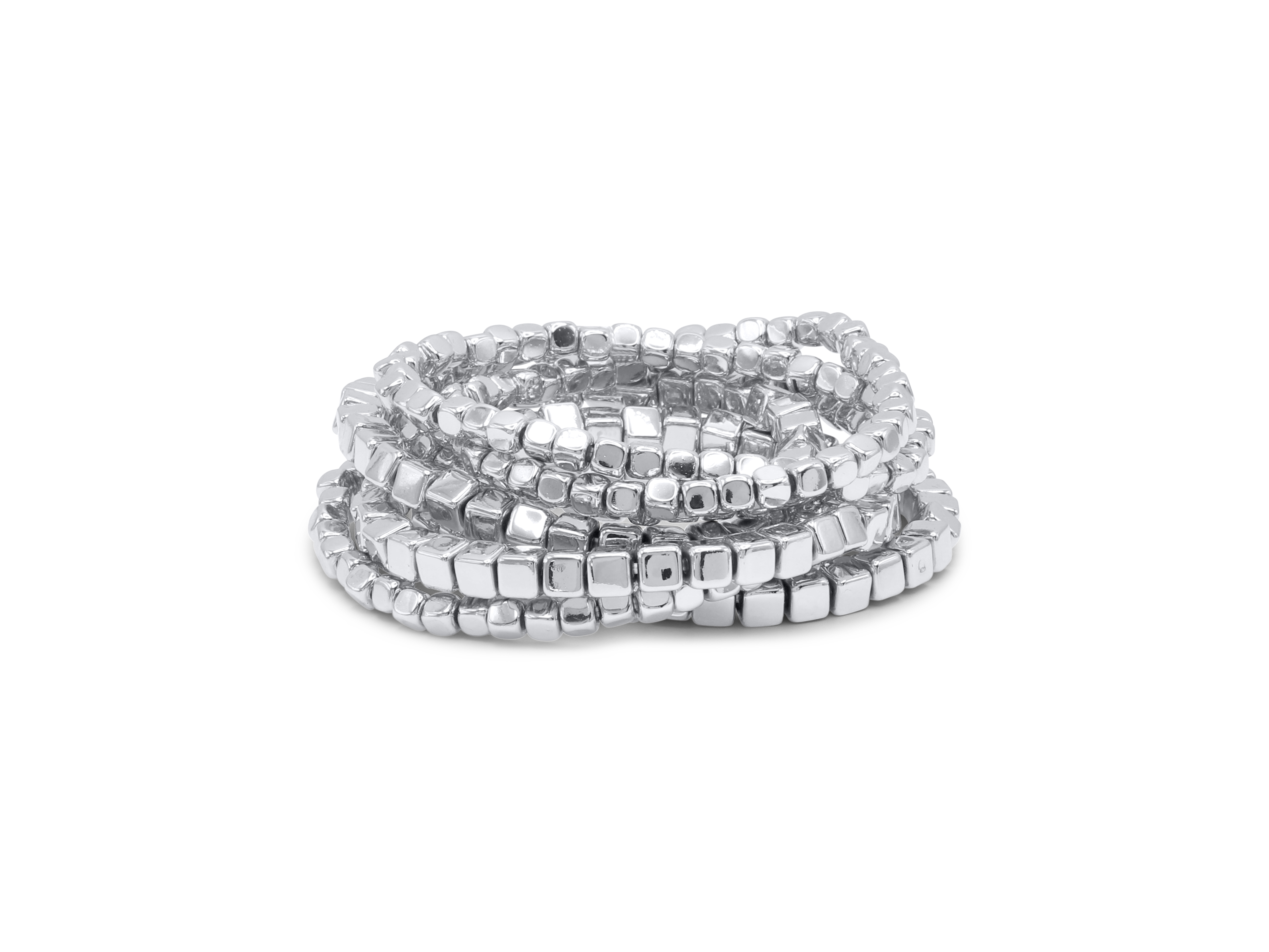 Picture of SILVER PAOLA BEADED ORGANIC BRACELET
