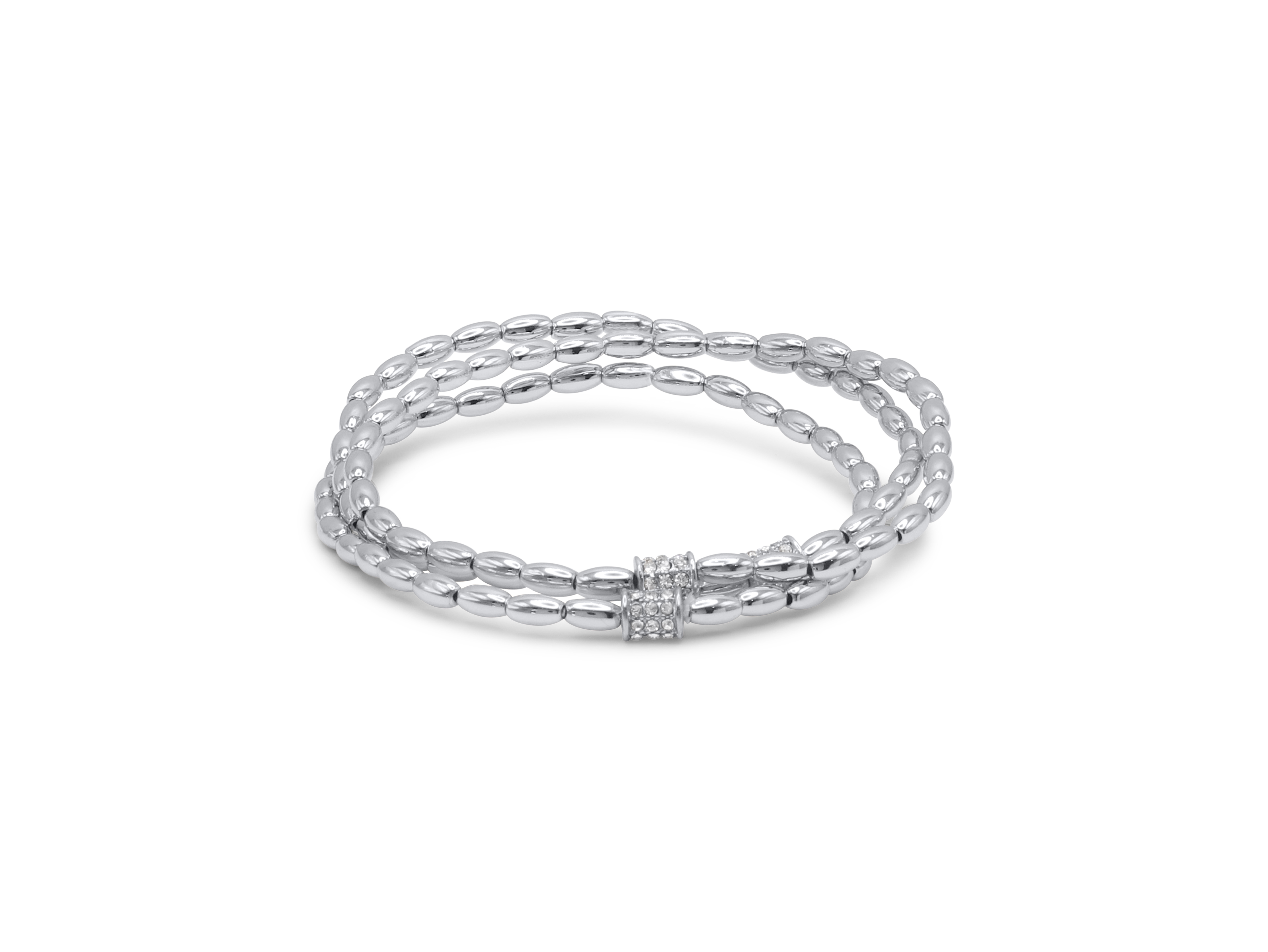 Picture of SILVER PADME ORGANIC BEADED BRACELET